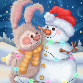 Rabbit and Snowman