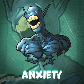 Anxiety / sticker / shwedda_the_negative_adventures 