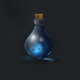 Бутылка с жидким зельем, волшебный эликсир, значок игры