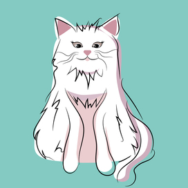 Белая кошечка