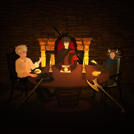 Друзья за круглым столом