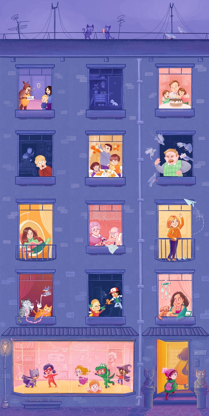 Иллюстрация Дом Виммельбух в стиле персонажи | Illustrators.ru