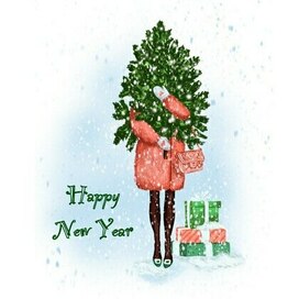 Открытка Happy New Year