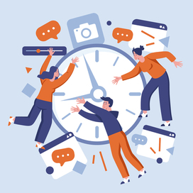 Time management. Vector illustration for Freepik