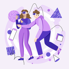 A virtual reality. Vector Stock Illustration for Freepik