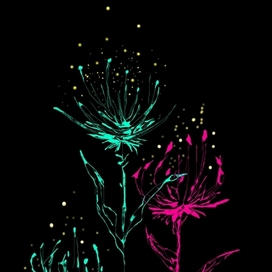 Neon flowers 