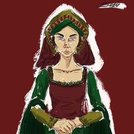 Английская средневековая придворная дама