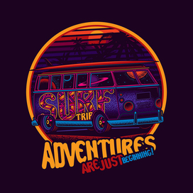 SURF TRIP VAN T-SHIRT DESIGN