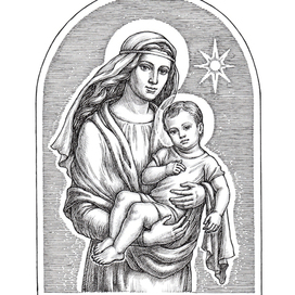 Мария с младенцем.