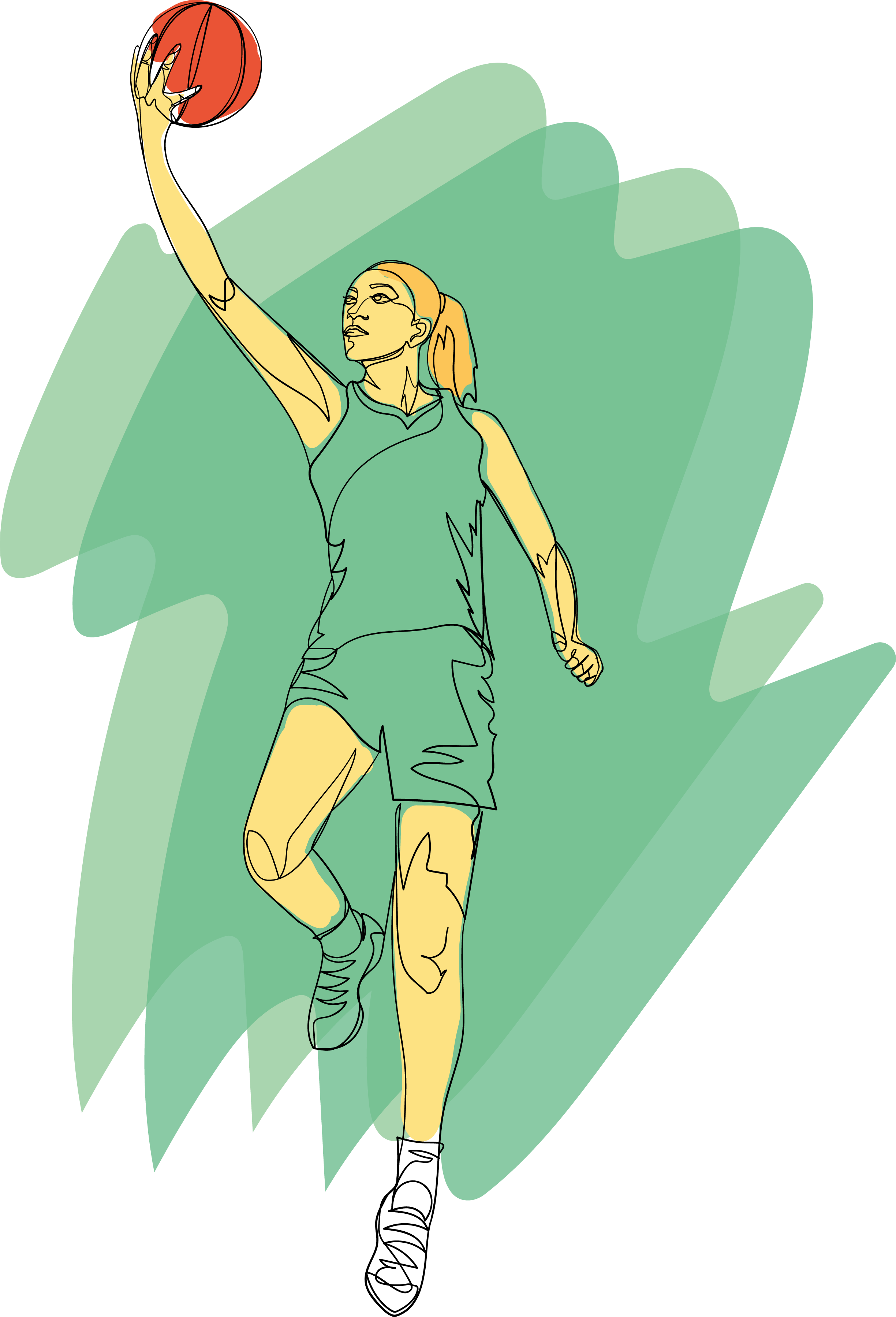 Иллюстрация Баскетбол в стиле люди | Illustrators.ru