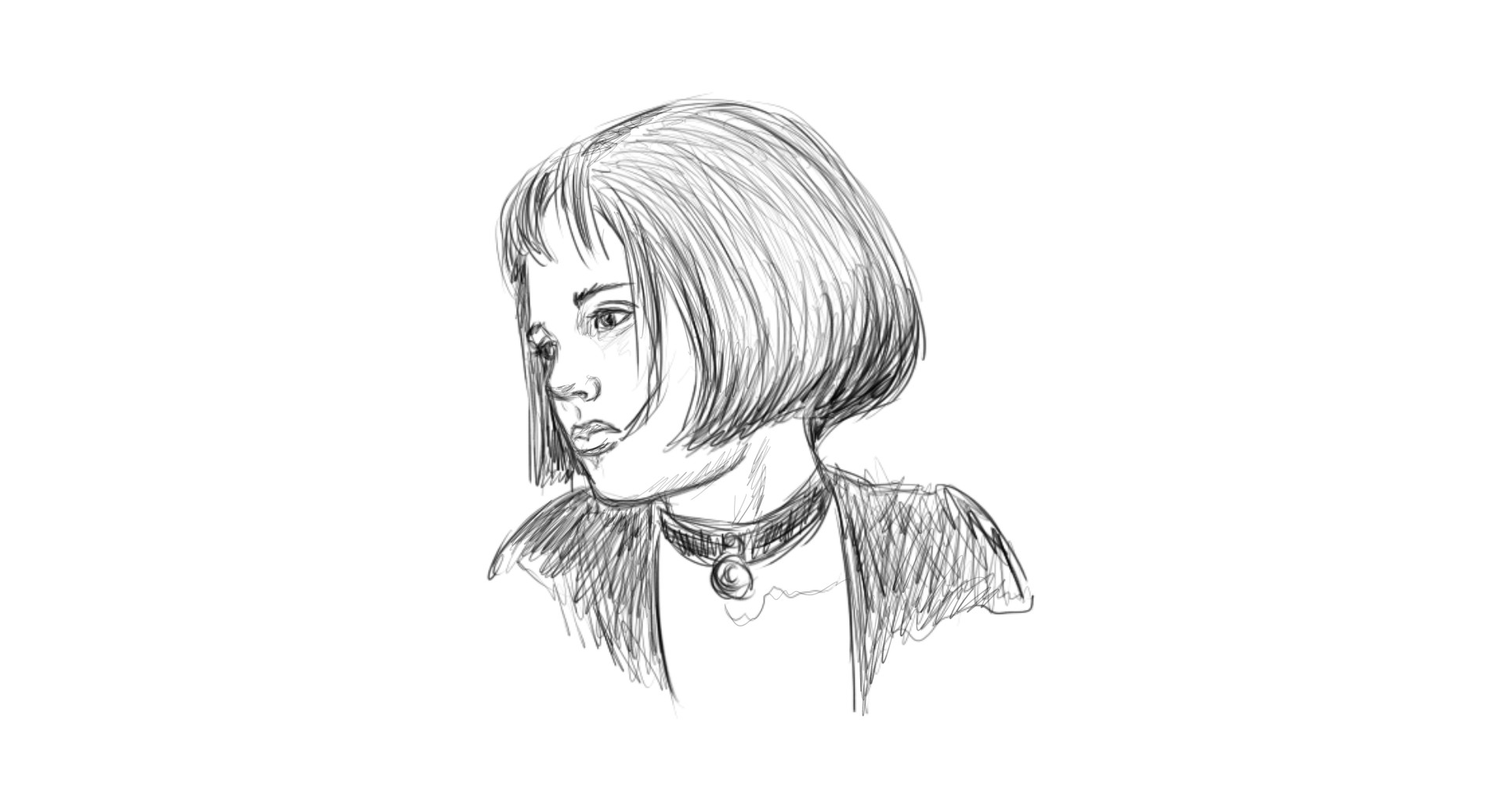 Иллюстрация матильда в стиле скетчи | Illustrators.ru