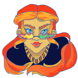 Девочка в ярких очках