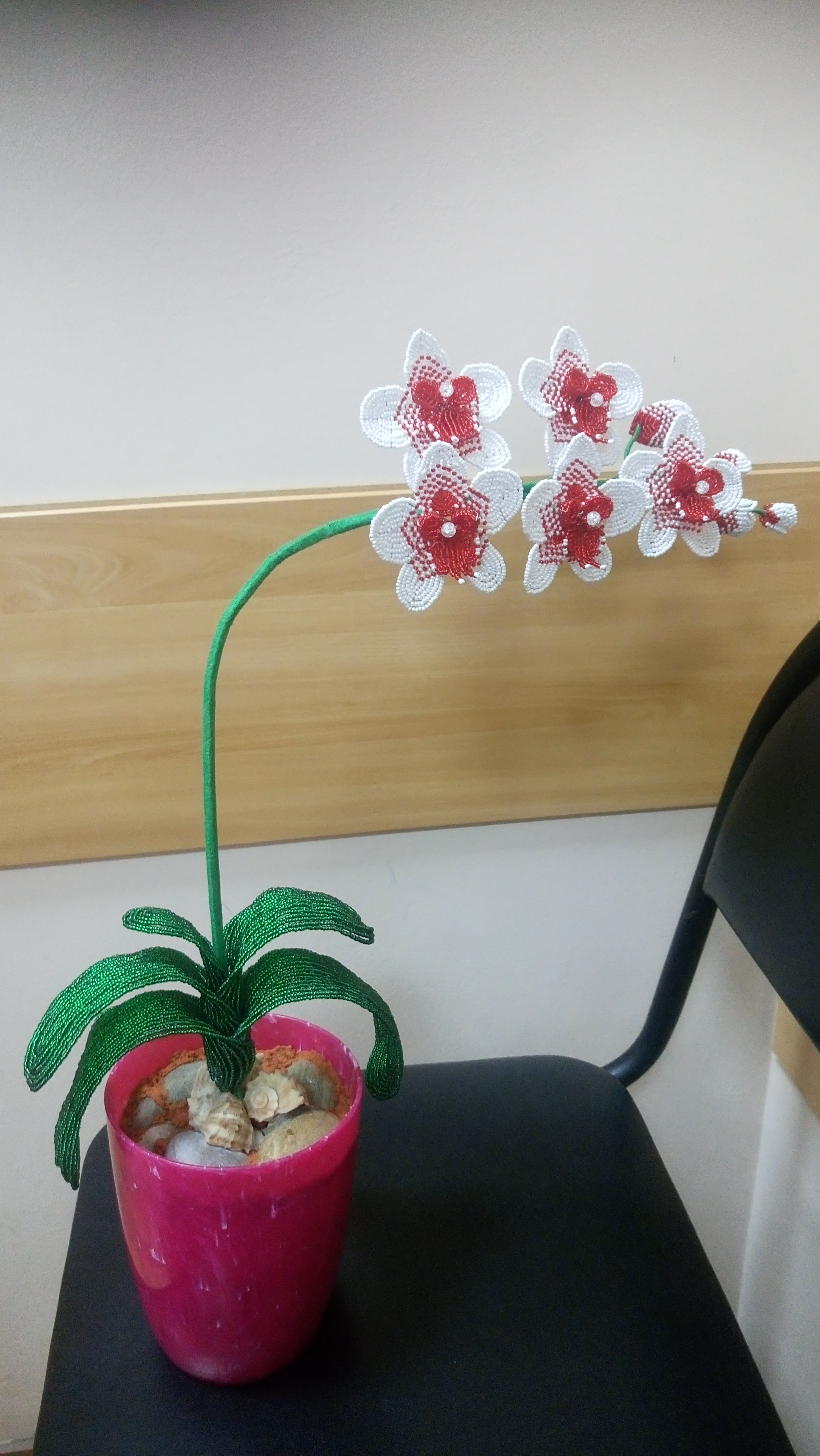 Видео мастер-класс - Орхидея из бисера