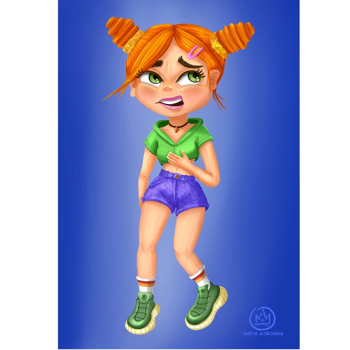 Иллюстрация 💚Нэсси💜 в стиле персонажи | Illustrators.ru