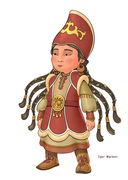 Иллюстрация Дочь хана Алтая в стиле персонажи | Illustrators.ru