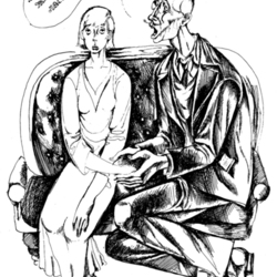Иллюстрация к роману И. Ильфа и Е. Петрова " 12 стульев"