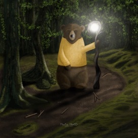 Медведь хранитель в мягком свитере
