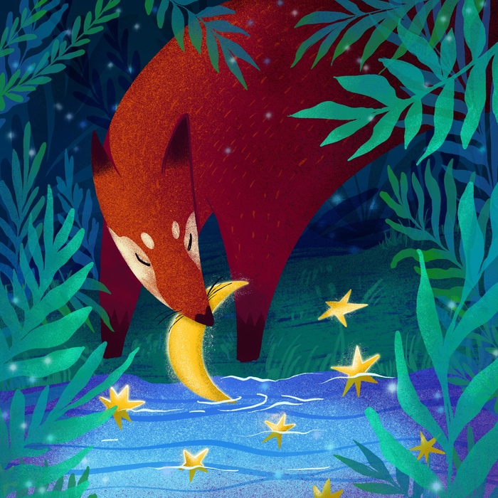 Иллюстрация Звездопад в стиле детский, комикс, компьютерная