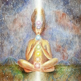Метафорическая картина. Медитация, прими силу Вселенной...