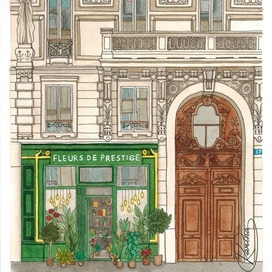Фасад цветочного магазина Fleur De Prestige, Париж