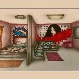 Проект комнаты в стиле "Pin-Up"(Pin-up style room design)