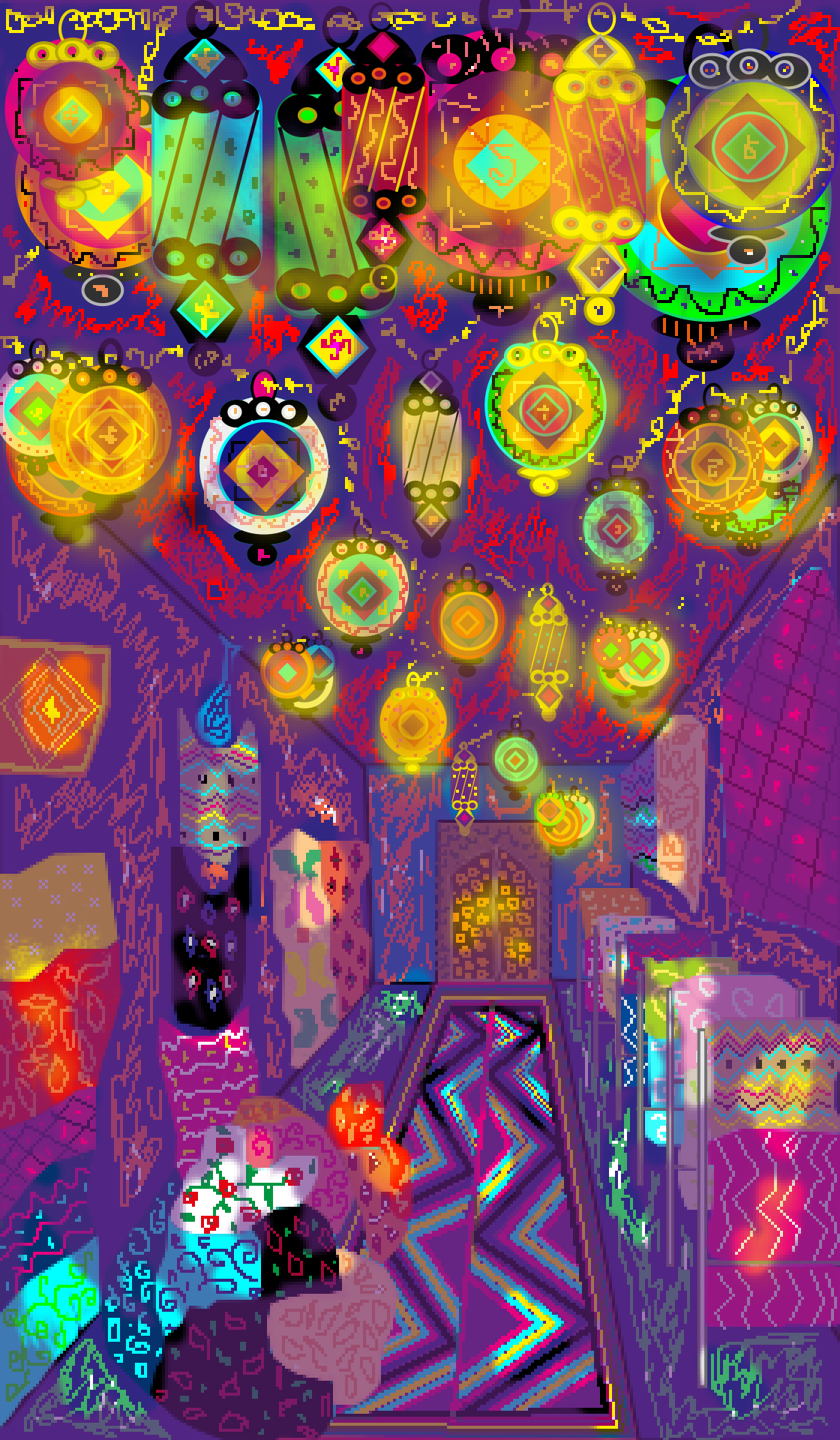 Иллюстрация Восточный шум🕌 в стиле примитивизм | Illustrators.ru