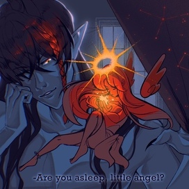 Иллюстрация Демон и ангел