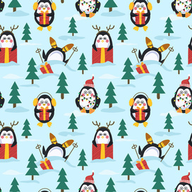Новогодние пингвины
