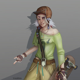 Concept Art | Skateboarder Girl