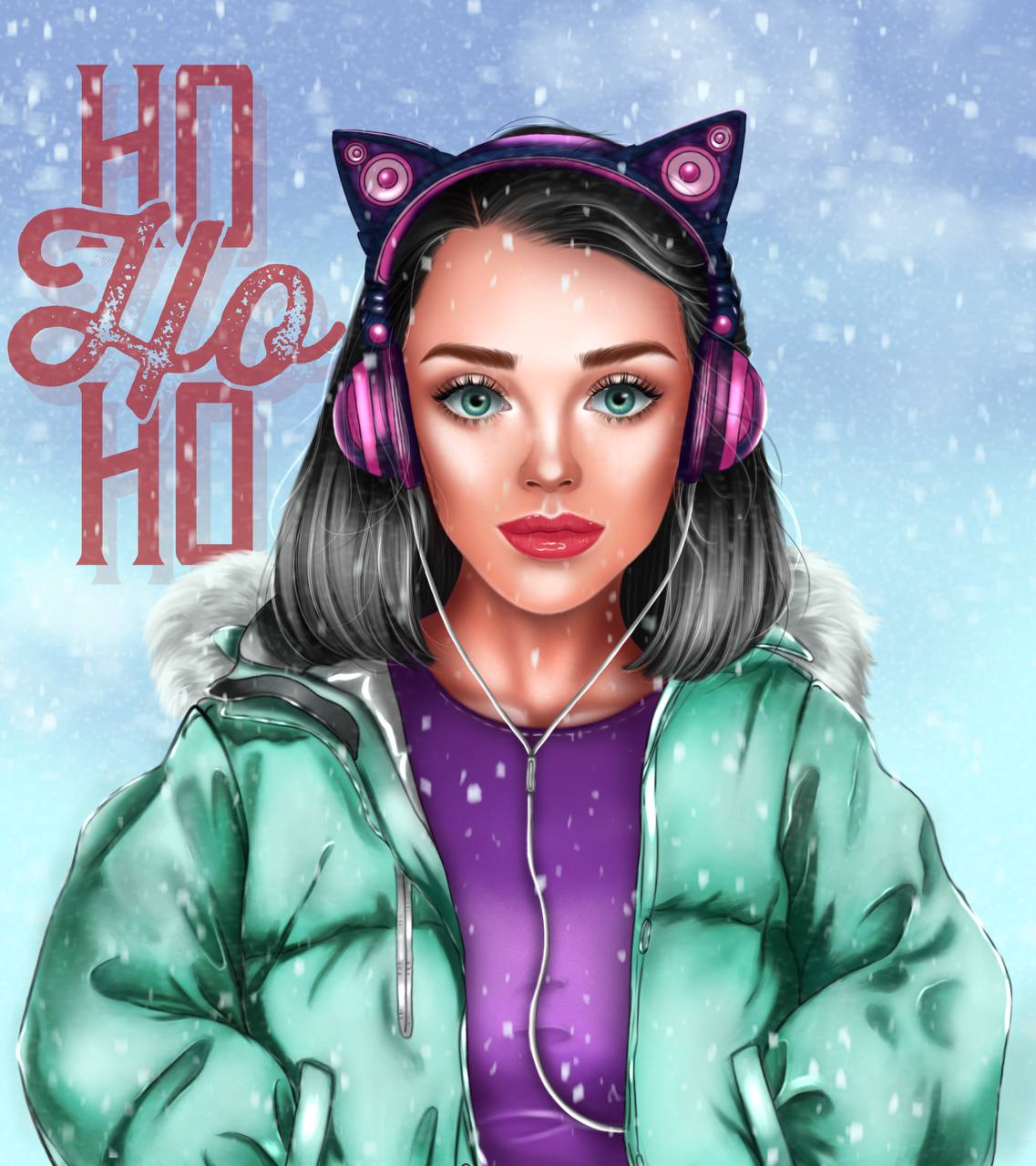 Иллюстрация Зимняя девушка | Illustrators.ru