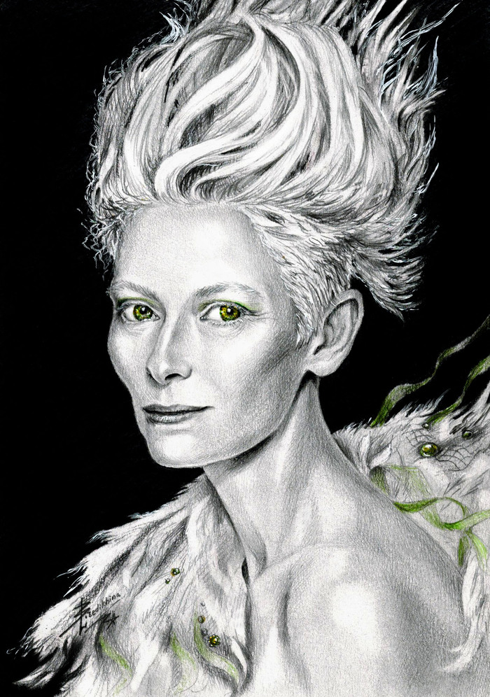 Иллюстрация Тильда Суинтон | Illustrators.ru