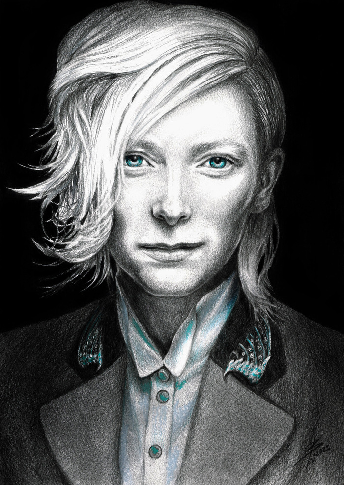 Иллюстрация Тильда Суинтон | Illustrators.ru