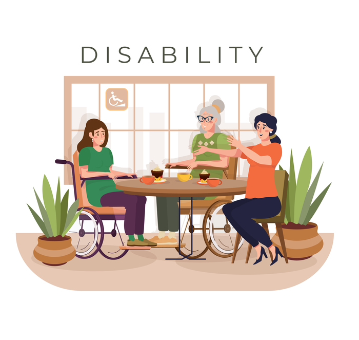 Иллюстрация DISABILITY в стиле 2d | Illustrators.ru