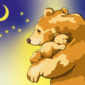 Медведица и медвежонок