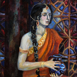 Живописный портрет в индийской тематике