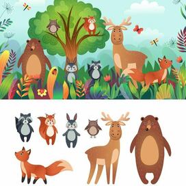forest with animals