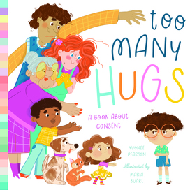 Иллюстрация к обложке детской книги Too Many Hugs
