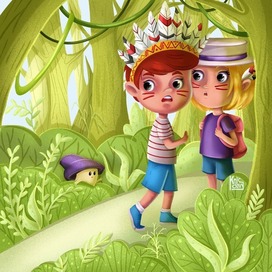 Дети и загадочный лес. 