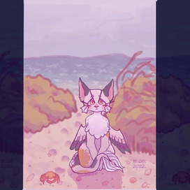 Полнорост с ферал котиком и фоном