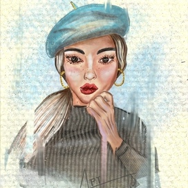 Девушка в берете