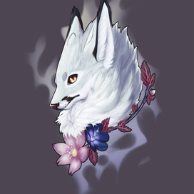 White wolf for printing