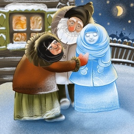 Иллюстрация к сказке «Снегурочка». 