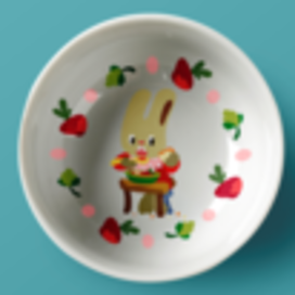 мини-коллекция посуды с кроликом