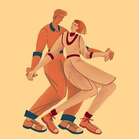 Dancers lindy hop