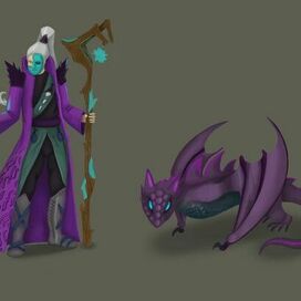 Dark wizard and his pet concept