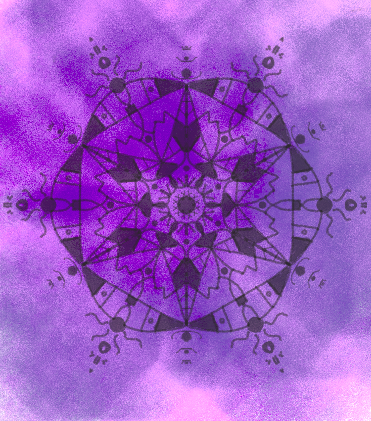 Иллюстрация Мандала в стиле 2d, компьютерная графика