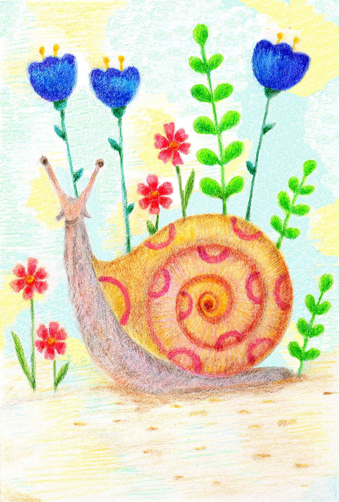 Иллюстрация Веселая улитка | Illustrators.ru