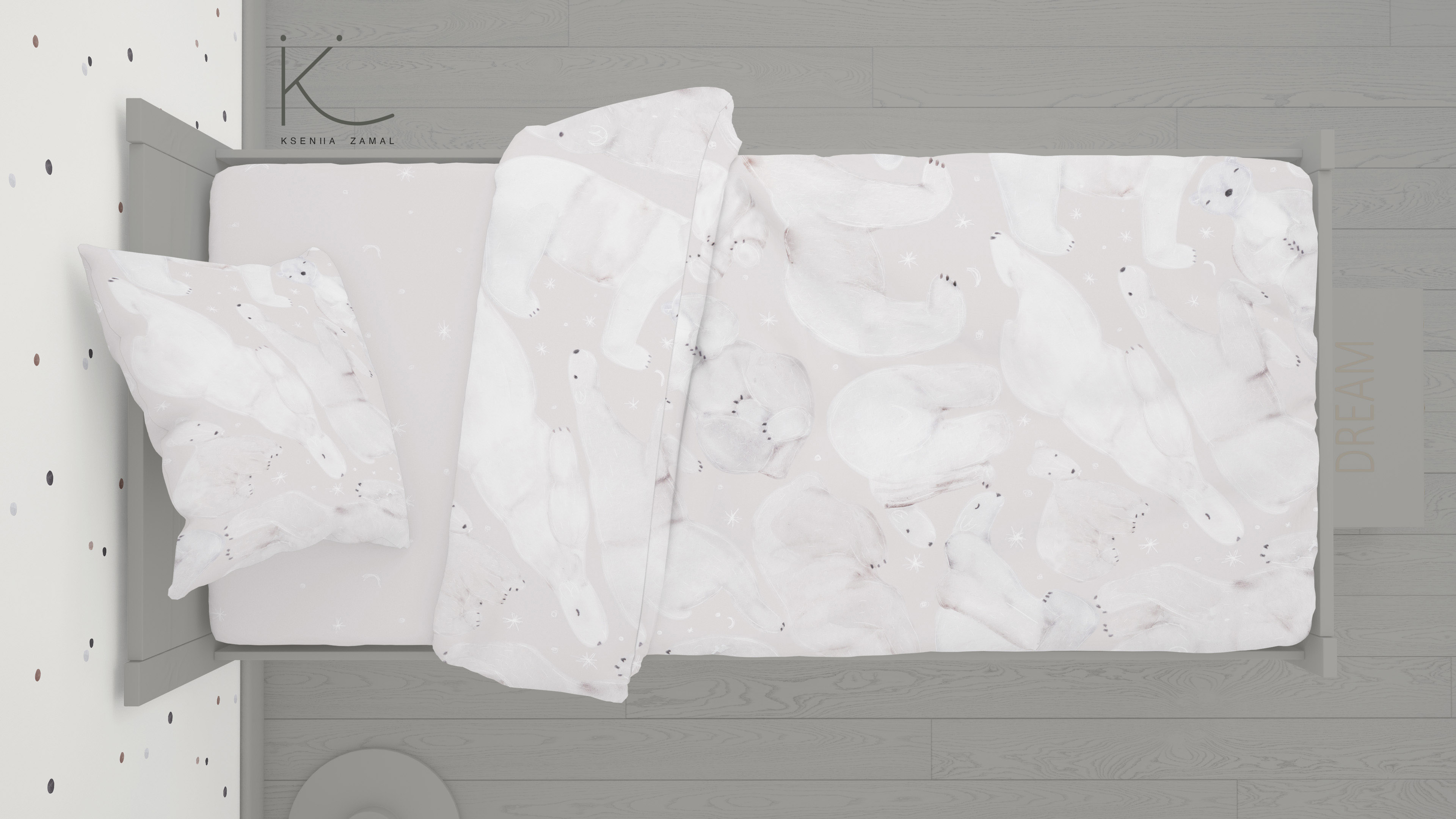 Паттерн с белыми медведями