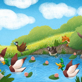Иллюстрация для книги "Quack along with Zack, Mack, and Jack"