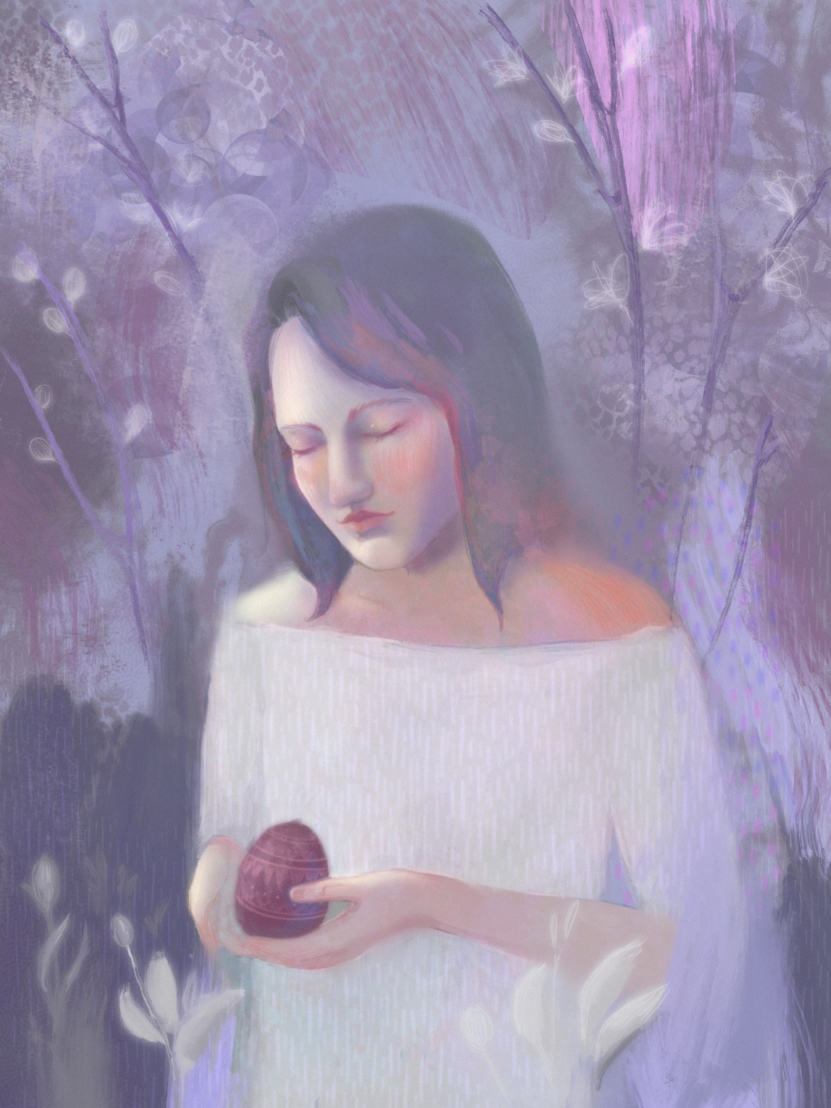 Портрет девушки на Пасху